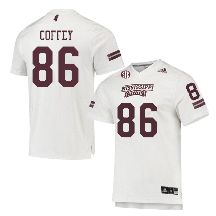 Men #86 Braden Coffey Mississippi State Bulldogs College Football Jerseys Sale-White - Click Image to Close